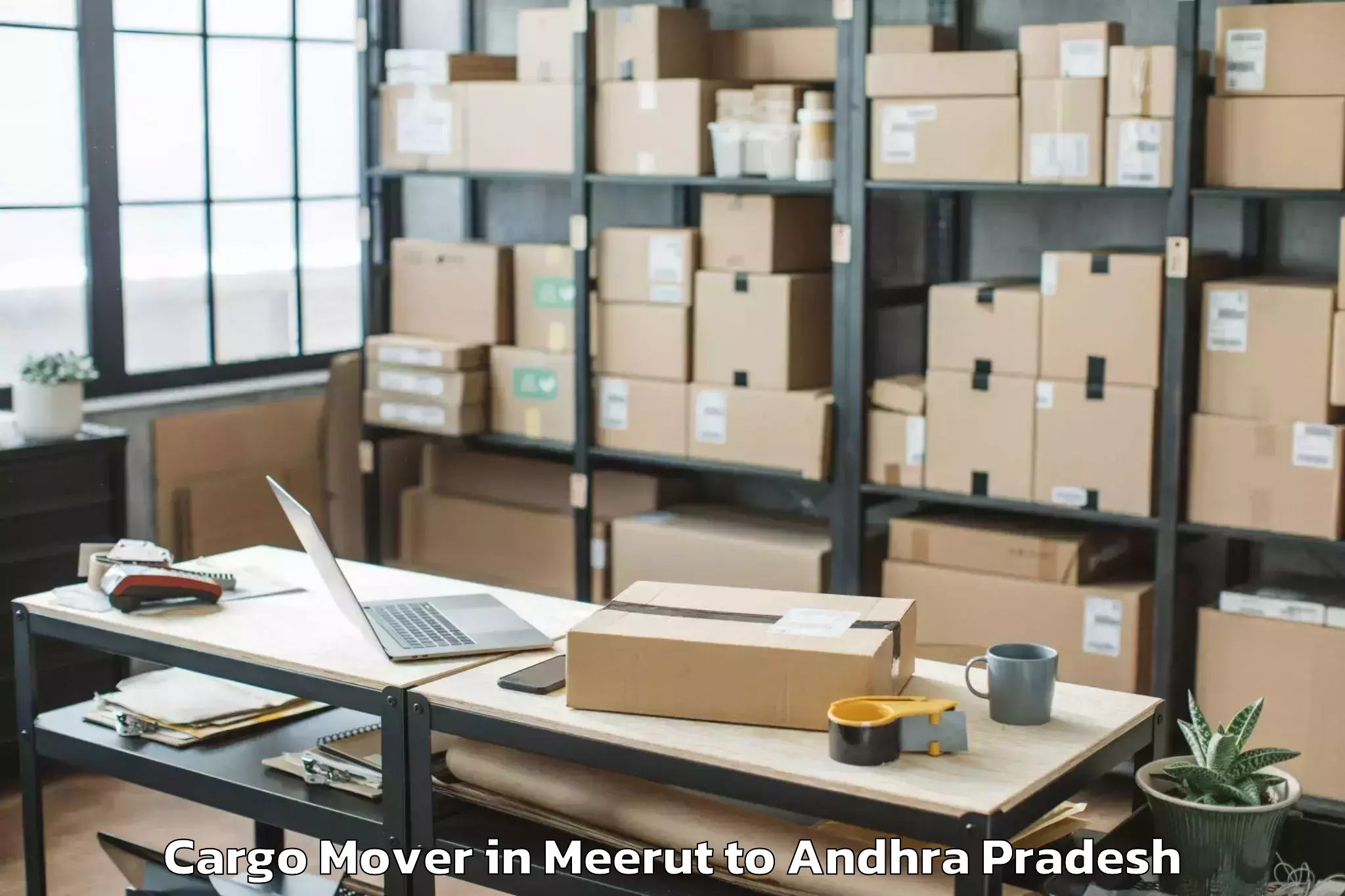 Affordable Meerut to Peda Araveedu Cargo Mover